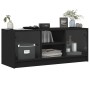 Mueble de TV con puertas de vidrio negro 102x37x42 cm de , Muebles TV - Ref: Foro24-836372, Precio: 65,67 €, Descuento: %