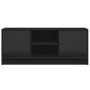 Mueble de TV con puertas de vidrio negro 102x37x42 cm de , Muebles TV - Ref: Foro24-836372, Precio: 65,67 €, Descuento: %
