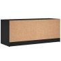 Mueble de TV con puertas de vidrio negro 102x37x42 cm de , Muebles TV - Ref: Foro24-836372, Precio: 65,67 €, Descuento: %