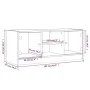 Mueble de TV con puertas de vidrio negro 102x37x42 cm de , Muebles TV - Ref: Foro24-836372, Precio: 64,88 €, Descuento: %