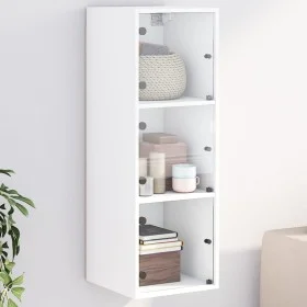 Wandmöbel mit weißen Glastüren 35x37x100 cm von , Schließfächer und Lagerschränke - Ref: Foro24-836483, Preis: 63,40 €, Rabat...