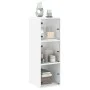 Mueble de pared con puertas de vidrio blanco 35x37x100 cm de , Taquillas y armarios de almacenamiento - Ref: Foro24-836483, P...