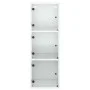 Mueble de pared con puertas de vidrio blanco 35x37x100 cm de , Taquillas y armarios de almacenamiento - Ref: Foro24-836483, P...
