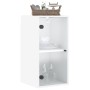 Mueble de pared con puertas de vidrio blanco 35x37x68,5 cm de , Taquillas y armarios de almacenamiento - Ref: Foro24-836476, ...
