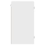 Mueble de pared con puertas de vidrio blanco 35x37x68,5 cm de , Taquillas y armarios de almacenamiento - Ref: Foro24-836476, ...