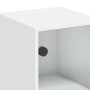 Mueble de pared con puertas de vidrio blanco 35x37x68,5 cm de , Taquillas y armarios de almacenamiento - Ref: Foro24-836476, ...
