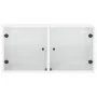 Mueble de pared con puertas de vidrio blanco 68,5x37x35 cm de , Taquillas y armarios de almacenamiento - Ref: Foro24-836497, ...