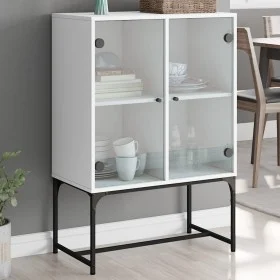 Auxiliary cabinet with white glass doors 69x37x100 cm by , Sideboards - Ref: Foro24-836546, Price: 74,06 €, Discount: %