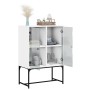 Armario auxiliar con puertas de vidrio blanco 69x37x100 cm de , Aparadores - Ref: Foro24-836546, Precio: 74,98 €, Descuento: %