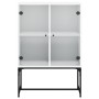 Armario auxiliar con puertas de vidrio blanco 69x37x100 cm de , Aparadores - Ref: Foro24-836546, Precio: 74,98 €, Descuento: %