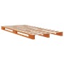 Cama de palets madera maciza de pino marrón cera 90x200 cm de , Camas y somieres - Ref: Foro24-844452, Precio: 93,52 €, Descu...