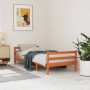 Estructura de cama madera maciza de pino marrón cera 80x200 cm de , Camas y somieres - Ref: Foro24-844486, Precio: 115,81 €, ...