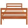 Estructura de cama madera maciza de pino marrón cera 80x200 cm de , Camas y somieres - Ref: Foro24-844486, Precio: 115,81 €, ...