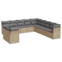 Set de sofás de jardín 11pzas con cojines ratán sintético beige de , Conjuntos de jardín - Ref: Foro24-3217879, Precio: 696,4...