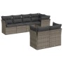 Set de sofás de jardín 7 piezas con cojines ratán PE gris de , Conjuntos de jardín - Ref: Foro24-3217900, Precio: 441,21 €, D...