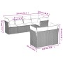Set de sofás de jardín 7 piezas con cojines ratán PE gris de , Conjuntos de jardín - Ref: Foro24-3217900, Precio: 441,21 €, D...