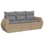 Juego de sofás de jardín con cojines beige 3 pzas ratán PE de , Conjuntos de jardín - Ref: Foro24-3221058, Precio: 216,05 €, ...