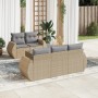 Juego de sofás jardín con cojines 6 pzas ratán sintético beige de , Conjuntos de jardín - Ref: Foro24-3221098, Precio: 421,26...