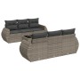 Set de sofás de jardín 7 piezas con cojines ratán PE gris de , Conjuntos de jardín - Ref: Foro24-3221109, Precio: 478,22 €, D...