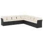 Set de sofás de jardín 8 piezas y cojines ratán sintético negro de , Conjuntos de jardín - Ref: Foro24-3249615, Precio: 527,3...