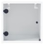 Mesita de noche con puerta de vidrio blanco 35x37x35 cm de , Mesitas de noche - Ref: Foro24-836462, Precio: 27,79 €, Descuent...