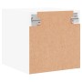 Mesita de noche con puerta de vidrio blanco 35x37x35 cm de , Mesitas de noche - Ref: Foro24-836462, Precio: 27,79 €, Descuent...