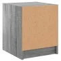 Mesita de noche con puerta de vidrio gris Sonoma 35x37x42 cm de , Mesitas de noche - Ref: Foro24-836353, Precio: 34,28 €, Des...
