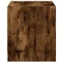 Mesita de noche con puerta de vidrio roble ahumado 35x37x42 cm de , Mesitas de noche - Ref: Foro24-836351, Precio: 33,25 €, D...