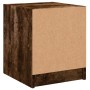 Mesita de noche con puerta de vidrio roble ahumado 35x37x42 cm de , Mesitas de noche - Ref: Foro24-836351, Precio: 33,80 €, D...
