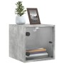 Mesitas noche puertas de vidrio 2 uds gris hormigón 35x37x35 cm de , Mesitas de noche - Ref: Foro24-836469, Precio: 44,30 €, ...