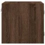 Mesita de noche con puerta de vidrio roble marrón 35x37x35 cm de , Mesitas de noche - Ref: Foro24-836474, Precio: 33,87 €, De...
