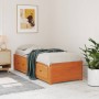 Sofá cama de madera maciza de pino marrón cera 90x200 cm de , Camas y somieres - Ref: Foro24-844478, Precio: 212,16 €, Descue...