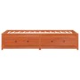 Sofá cama de madera maciza de pino marrón cera 90x200 cm de , Camas y somieres - Ref: Foro24-844478, Precio: 212,16 €, Descue...