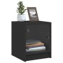 Mesita de noche con puerta de vidrio negro 35x37x42 cm de , Mesitas de noche - Ref: Foro24-836345, Precio: 33,57 €, Descuento: %
