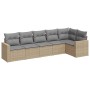 Juego de sofás jardín con cojines 6 pzas ratán sintético beige de , Conjuntos de jardín - Ref: Foro24-3218979, Precio: 391,46...