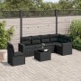 Set de comedor de jardín 7 pzas y cojines ratán sintético negro de , Conjuntos de jardín - Ref: Foro24-3219025, Precio: 446,4...