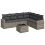 Set de sofás de jardín 7 piezas con cojines ratán PE gris de , Conjuntos de jardín - Ref: Foro24-3219010, Precio: 415,41 €, D...