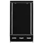 Armario de tela negro 87x49x159 cm de vidaXL, Armarios roperos - Ref: Foro24-282457, Precio: 45,11 €, Descuento: %