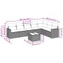 Set de sofás de jardín 8 pzas y cojines ratán sintético gris de , Conjuntos de jardín - Ref: Foro24-3219050, Precio: 471,46 €...