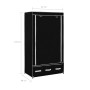 Armario de tela negro 87x49x159 cm de vidaXL, Armarios roperos - Ref: Foro24-282457, Precio: 45,96 €, Descuento: %