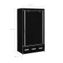 Armario de tela negro 87x49x159 cm de vidaXL, Armarios roperos - Ref: Foro24-282457, Precio: 45,11 €, Descuento: %