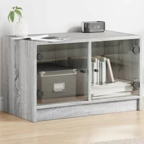Mueble de TV con puertas de vidrio gris Sonoma 68x37x42 cm de , Muebles TV - Ref: Foro24-836362, Precio: 38,93 €, Descuento: %