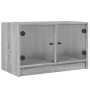 Mueble de TV con puertas de vidrio gris Sonoma 68x37x42 cm de , Muebles TV - Ref: Foro24-836362, Precio: 38,93 €, Descuento: %
