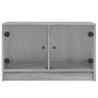 Mueble de TV con puertas de vidrio gris Sonoma 68x37x42 cm de , Muebles TV - Ref: Foro24-836362, Precio: 38,93 €, Descuento: %