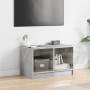 Mueble de TV con puertas de vidrio gris hormigón 68x37x42 cm de , Muebles TV - Ref: Foro24-836360, Precio: 38,34 €, Descuento: %