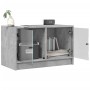 Mueble de TV con puertas de vidrio gris hormigón 68x37x42 cm de , Muebles TV - Ref: Foro24-836360, Precio: 38,34 €, Descuento: %