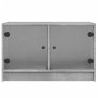 Mueble de TV con puertas de vidrio gris hormigón 68x37x42 cm de , Muebles TV - Ref: Foro24-836360, Precio: 38,34 €, Descuento: %