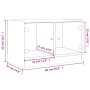 Mueble de TV con puertas de vidrio gris hormigón 68x37x42 cm de , Muebles TV - Ref: Foro24-836360, Precio: 38,34 €, Descuento: %