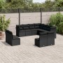 Set de sofás de jardín 11 pzas y cojines ratán sintético negro de , Conjuntos de jardín - Ref: Foro24-3217815, Precio: 674,08...