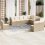 Juego de sofás jardín con cojines beige 10 pzas ratán sintético de , Conjuntos de jardín - Ref: Foro24-3217798, Precio: 617,5...